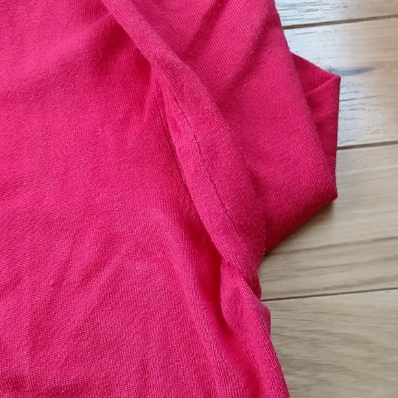 Cable & Gauge 3/4 Sleeve Coral Colored Cardigan - Picture 3 of 5